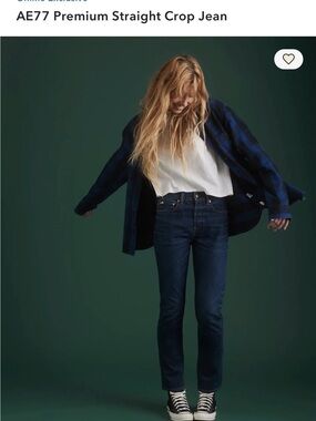American Eagle Outfitters Straight Leg Jeans - Dark Blue